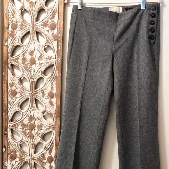 Anthropologie Elevenses Brighton Side Button Pants - Picture 3 of 7